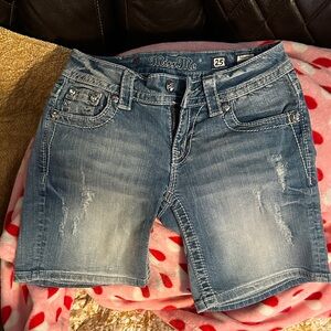 Miss Me Light Blue Jean Shorts
